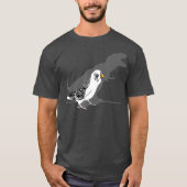 T-shirt Drôle T-rex White Budgie Birb mèmes mignon Parrot (Devant)