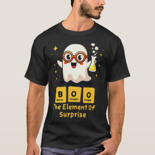 T-shirt Drôle Tableau périodique Chimie Fantôme Nerd Boo H