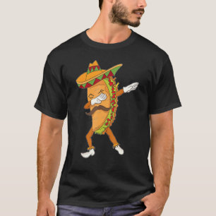 T-shirt Drôle Taco Dabbing Post Mexicaine Nourriture Junki