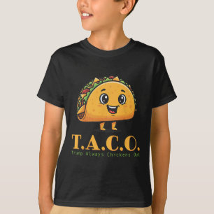 T-shirt Drôle Taco Trump toujours poulets dehors Allons-y