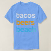T-shirt Drôle Tacos Tacos Bières Plage Hommes Femmes Alcoo (Design devant)