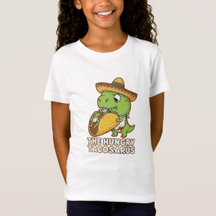T-Shirt Drôle Tacosaurus T-Rex Dinosaure Affamé Mangeant
