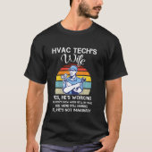 T-shirt Drôle Technicien Hvac Pour Femmes Cool Hvac Tech W (Devant)