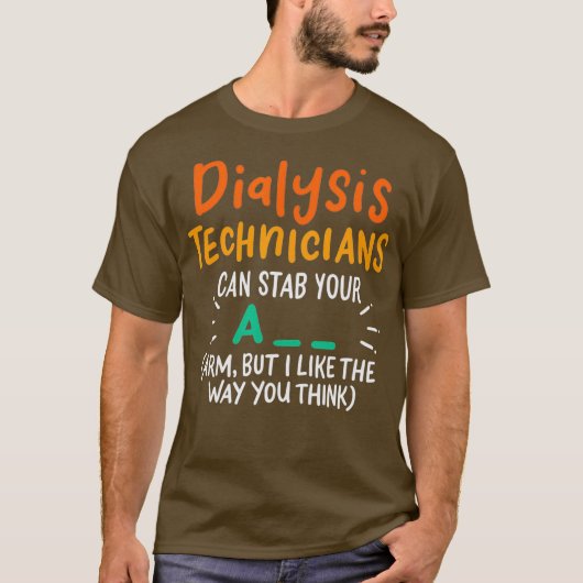 T-shirt Drôle Technique De Dialyse Hommes Femmes (Devant)