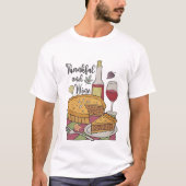 T-shirt Drôle Thankful & Vin - Thanksgiving (Devant)