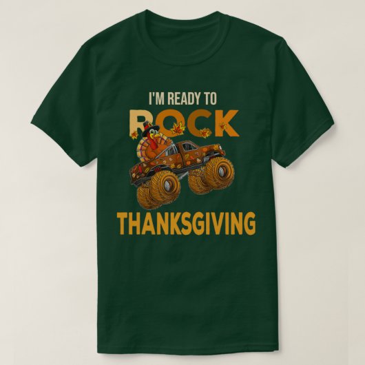 T-shirt Drôle Thanksgiving dinkey day équitation camion mo (Design devant)