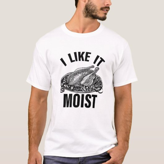 T-shirt Drôle Thanksgiving Graphisme Je L'Aime Moist Thank (Devant)