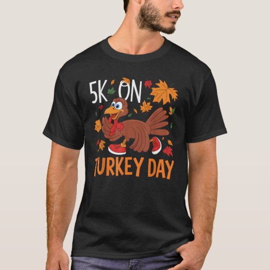 T-shirt Drôle Thanksgiving Turquie Trot 5K Run Fun Turkey (Devant)