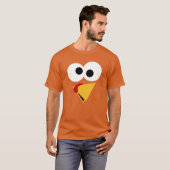 T-shirt Drôle Thanksgiving Turquie visage (Devant entier)