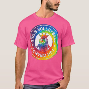 T-shirt Drôle Tie Dye Girls Volleyball Servi Hot