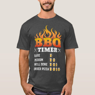 T-shirt Drôle Timer barbecue, Timer barbecue Grill Gri