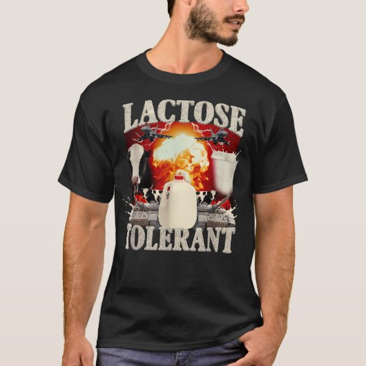 T-shirt Drôle tolérant au lactose (Devant)
