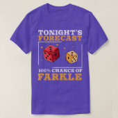 T-shirt Drôle Tonights Prévision Farkle Dice Jeu Pour Fark (Design devant)