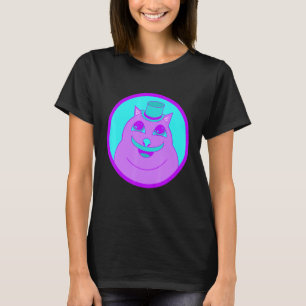 T-shirt Drôle Top Chat Millionaire Mignonne Turquoise Et V