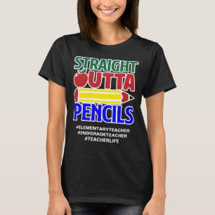 T-shirt Drôle tout droit sorti des crayons Ajouter des has