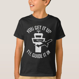 T-shirt Drôle Trafic Aérien Je T'Aiguille Laisser Le Guide