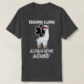 T-shirt Drôle Trauma Llama Alpaca Votre Médaille EMT EMS (Design devant)