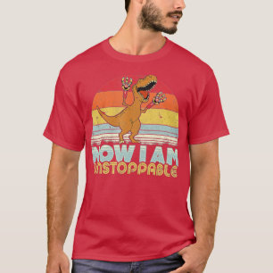 T-shirt Drôle TRex Retro Maintenant Je Suis Inarrêtable