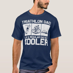 T-shirt Drôle Triathlon Design Pour Hommes Papa Swim Vélo