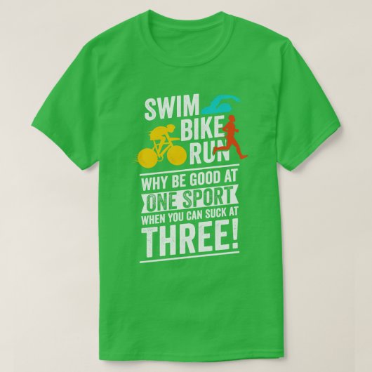 T-shirt Drôle Triathlon Triathlon Cadeau (Design devant)