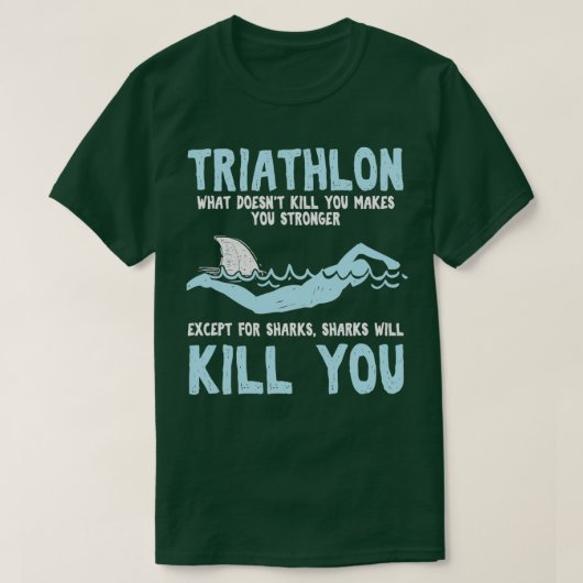 T-shirt Drôle Triathlon Triathlon Citations Swimmer (Design devant)