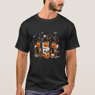 T-shirt Drôle Trois Bergers Allemands Sorcière Momie Zombi