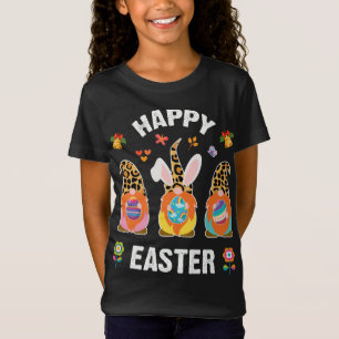 T-Shirt Drôle Trois Gnomes tenant l'Oeuf Joyeux Jour de Pâ