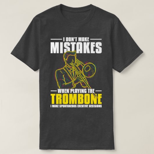 T-shirt Drôle Tromboniste Citations Musique Trombone (Design devant)