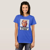 T-shirt Drôle Trump arrêté 4 fois (Devant entier)