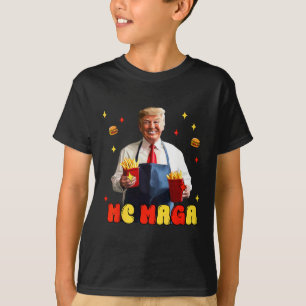 T-shirt Drôle Trump Mc Méga Frites Fast Food 