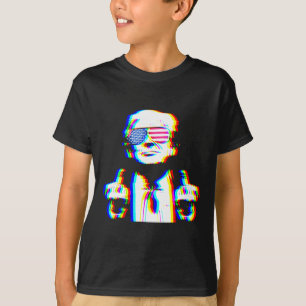T-shirt Drôle Trump Psychédélique Edm Tripant Vaporwave Te