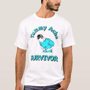 T-shirt Drôle Tummy Ache Survivor Citation Valentines Day