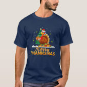T-shirt Drôle Turquie Père Noël Joyeux Thanksmas Noël Merc (Devant)