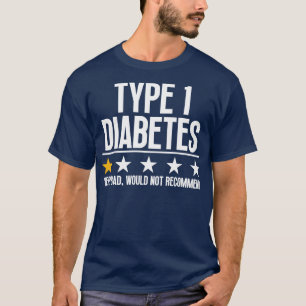 T-shirt Drôle Type 1 Diabète 2