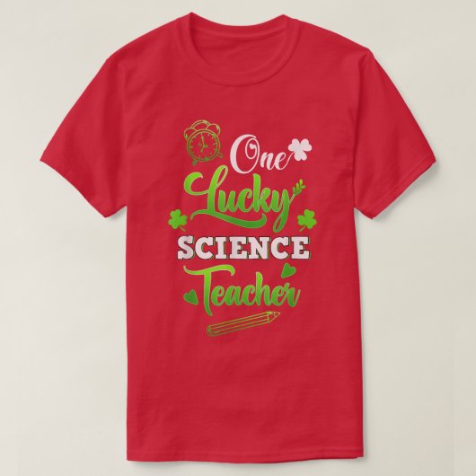 T-shirt Drôle Un Professeur Lucky Science St (Design devant)