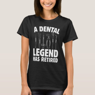 T-shirt Drôle Une Légende Dentaire A Retraité Dentiste Ret