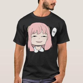 T-shirt Drôle Une Mignonne Émotion Fille Souriez heh. Pour