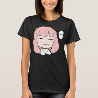 T-shirt Drôle Une Mignonne Émotion Fille Souriez heh. Pour