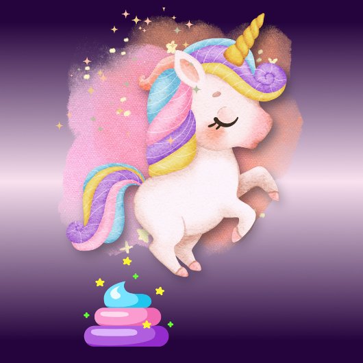 T-shirt Drôle Unicorn Poop