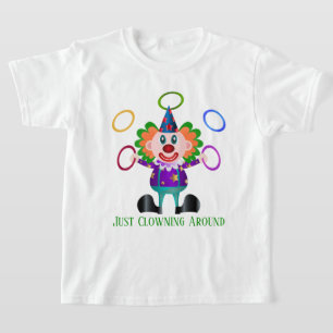T-shirt drôle unisex enfants clown ajouter du texte