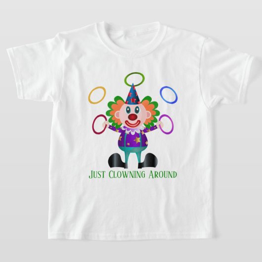 T-shirt drôle unisex enfants clown ajouter du texte (Poser)