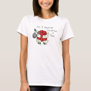 T-shirt Drôle Vacances Mignonne Mouton de Noël Carton