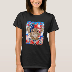 T-shirt Drôle Vache 4 juillet USA Lunettes de soleil A Moo