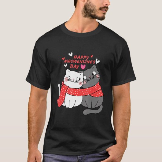 T-shirt Drôle Valentine S Day Citation Bonne Meowentines D (Devant)