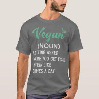 T-shirt Drôle Vegan Définition Végétarien Sport Entraîneme