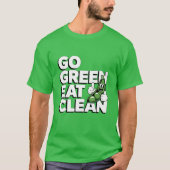 T-shirt Drôle végane Pois en gousse Devenir vert Manger sa (Devant)