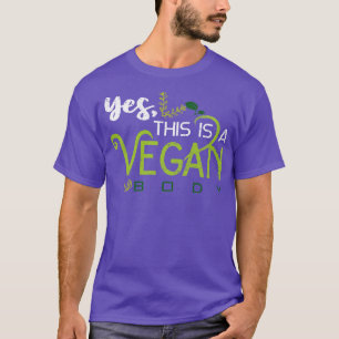 T-shirt Drôle Veganism Cadeau Vegan Corps Vegan Vegan