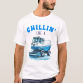 T-shirt Drôle Ventilateur de hockey Chillin comme un resur (Devant)
