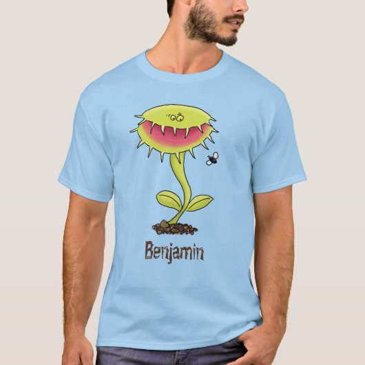 T-shirt Drôle Vénus dessin animé de piège à mouches (Devant)