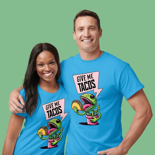 T-shirt Drôle Vénus Piège Volant Manger Taco